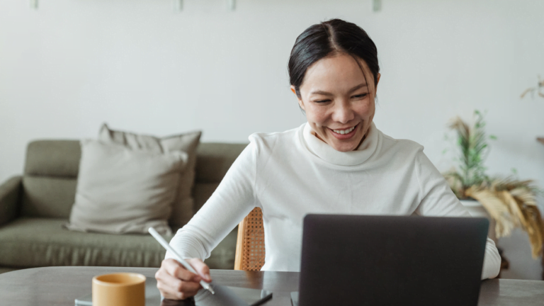 Virtual Assistant happy